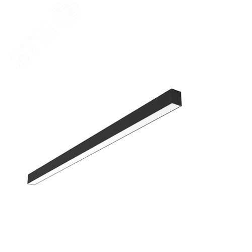 Светильник светодиодный Angusta 1505x35x45мм накладной 52 Вт 3000 К IP40 RAL9005 черный муар с рассеивателем опал аварийный автономный постоянного действия - фото 1