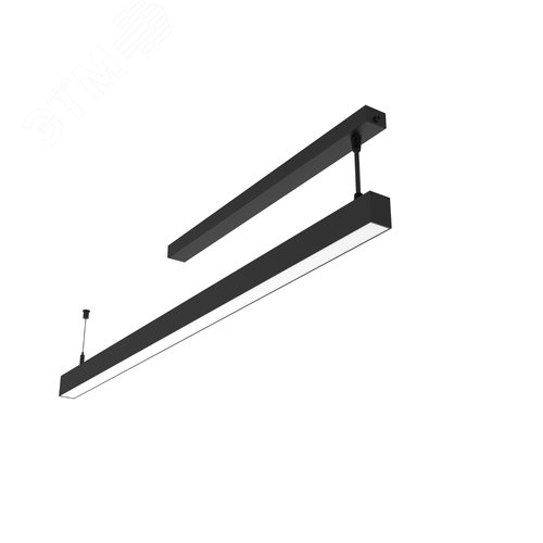 Светильник светодиодный Angusta 1009х35х45 мм подвесной 35 Вт 3000 К IP40 RAL9005 черный муар с рассеивателем опал DALI - фото 1