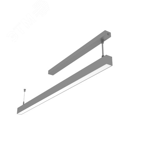 Светильник светодиодный Angusta 1753х35х45мм подвесной 35 Вт 4000 К IP40 RAL7045 серый с рассеивателем опал - фото 1