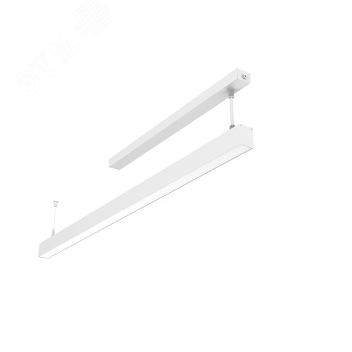 Светильник светодиодный Angusta 513x35x45мм подвесной 18 Вт 4000 К IP40 RAL9003 белый муар с рассеивателем опал DALI - фото 1