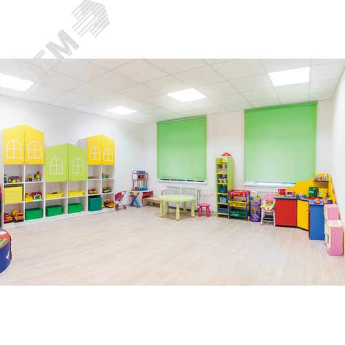 Светильник светодиодный E070 Basic для образовательных учреждений встраиваемый/накладной 37 Вт CRI90 3000 K 595х595х50 мм IP40 с опаловым рассеивателем - фото 4