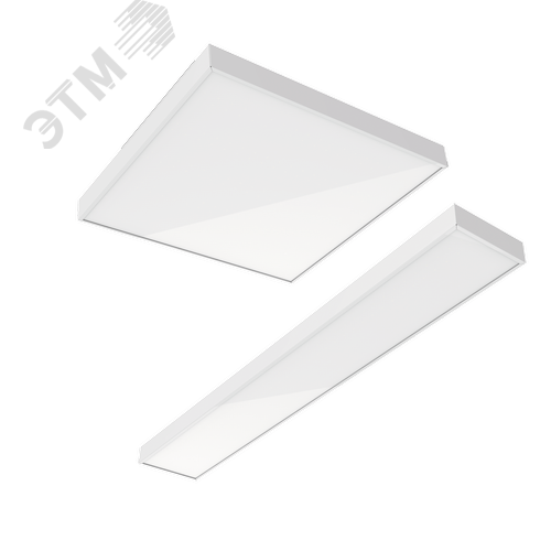 Светильник светодиодный E070 Basic для образовательных учреждений встраиваемый/накладной 37 Вт CRI90 3000 K 595х595х50 мм IP40 с опаловым рассеивателем - фото 2