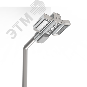 Светильник светодиодный для охранного периметра Cerberus 90 Вт консольный 5000 К IP67 DALI RAL7045 серый - фото 1