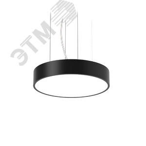 Светильник светодиодный ДСО-48Вт IP40 3360Лм 3000К COSMO черный диаметр 0,6м