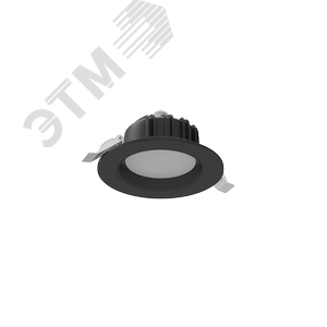 Светильник светодиодный ДВО-11Вт 2700...5700К DL-01 Черный DALI Tunable White