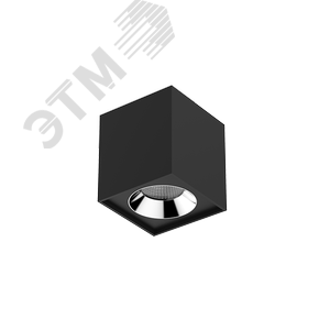 Светильник светодиодный ДПО-12Вт 3000К DL-02 Cube Черный