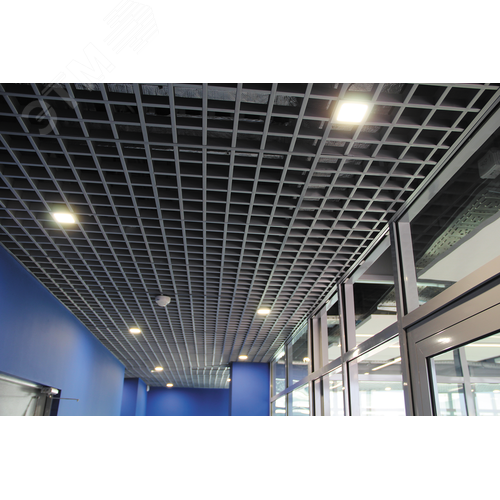 Светильник светодиодный DL-Grill CRI90 для потолка Грильято 75х75 мм с шириной ламели 15 мм 10 Вт 4000 К 60x60x60 мм RAL7024 серый муар - фото 3