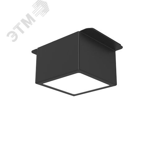 Светильник светодиодный DL-Grill для потолка Грильято 75х75 мм с шириной ламели 15 мм встраиваемый 10 Вт 4000 К 60x60x60 мм RAL9005 черный - фото 1