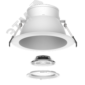 Светильник светодиодный DL-Lens Comfort встраиваемый 28W 3000К 172х98мм IP20 угол 24 градуса DALI белый V1-R0-Y0510-10D12-2002830 Вартон - 2