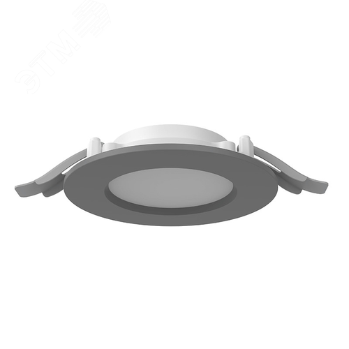 Светильник светодиодный DL-01 Slim 100 мм 8 Вт 4000 К CRI90 120х37 мм IP65/40 RAL7045 серый муар с рассеивателем опал - фото 1