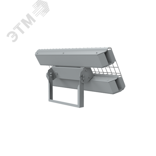Светильник светодиодный спортивный Fizruk 150 Вт CRI80 4000 К накладной IP65 с поворотным кронштейном защитной решеткой оптикой 90 градусов RAL7045 серый - фото 2