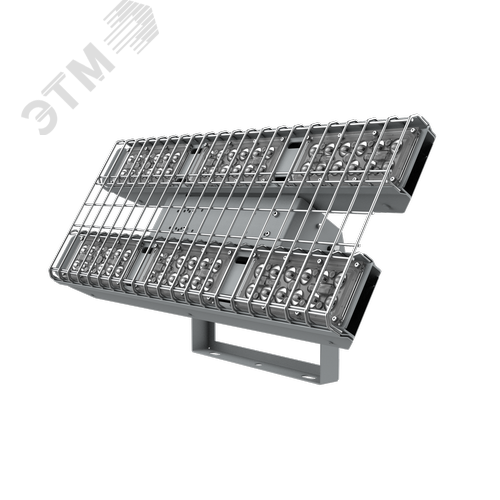 Светильник светодиодный спортивный Fizruk 150 Вт CRI80 4000 К накладной IP65 с поворотным кронштейном защитной решеткой оптикой 90 градусов RAL7045 серый - фото 1
