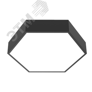 Светильник светодиодный ДСО-20Вт 2000Лм 4000К GEXUS Черный - фото 1