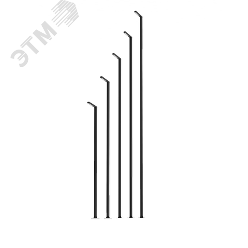 Система осветительная парковый Glight 60 Вт Urban 4000 К RAL9005 черный 5000 мм - фото 2