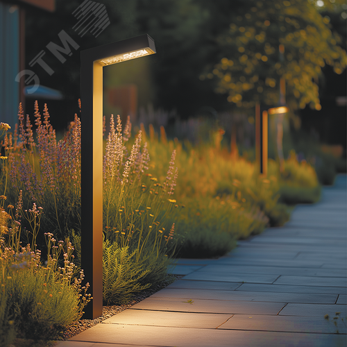 Светильник светодиодный парковый Glight S 10 Вт 4000K RAL9005 черный муар 900 мм - фото 4