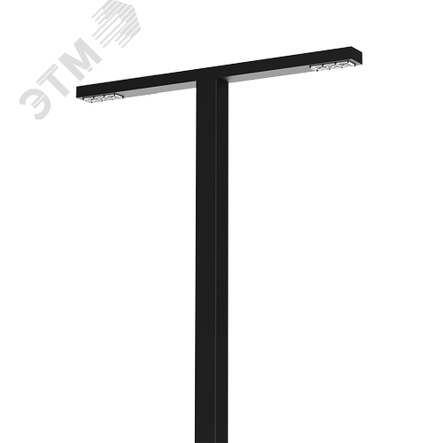 Система осветительная парковый Glight T 2x60 Вт Road 4000 К RAL9005 черный 6000 мм - фото 2