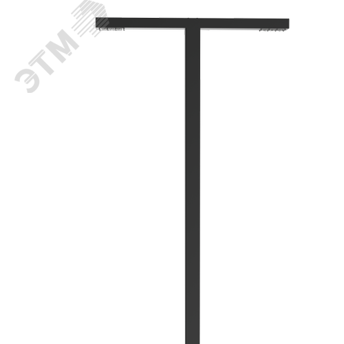 Система осветительная парковый Glight T 2x60 Вт Road 4000 К RAL9005 черный 6000 мм - фото 4