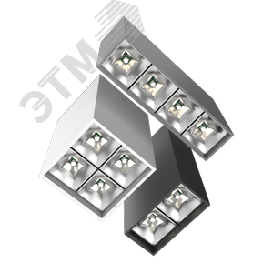 Светильник светодиодный ДПО-10Вт 3000К DL-Box Reflect Multi 24 град. серый V1-R0-70252-20L20-2001030 Вартон - 3