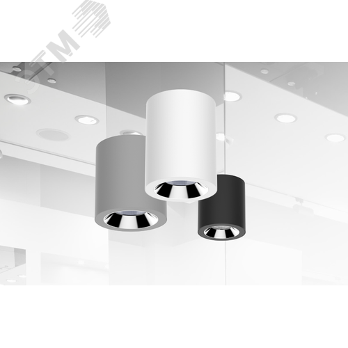 Светильник светодиодный ДПО-55Вт Downlight круглый 220х150 4000K 35 град - фото 3