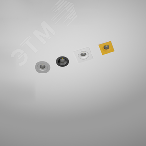 Рамка для модульного светильника FLEX 50 04 круглая встраиваемая утопленная 95х70мм RAL9010 - фото 2