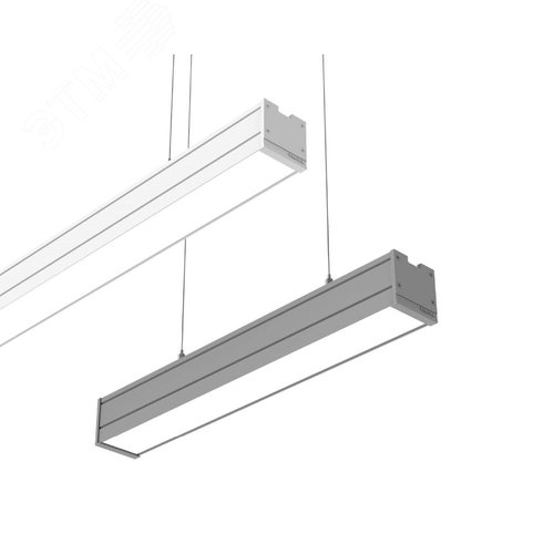 Светильник светодиодный Mercury Pro подвесной 8 Вт 4000 К IP54 RAL9003 белый муар с рассеивателем микропризма с декоративным проводом 2 м и комплектом подвесов 2 м аварийный автономный постоянного действия - фото 2