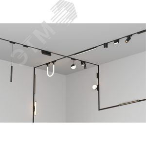 Коннектор Х-образный горизонтальный для накладного и встраиваемого монтажа для магнитной системы Galakti 46x46x6 мм белый - фото 2