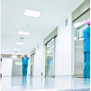 Светильник светодиодный ДВО медицинский 595х595х55 мм опаловый рассеиватель 36Вт 4000К IP54 с функцией аварийного освещения - фото 2