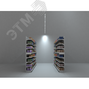 Светильник светодиодный ДПО/ДСО-36Вт IP23 3900Лм 3000К Mercury LED Mall 1,2м опал 1170х66х58мм - фото 5