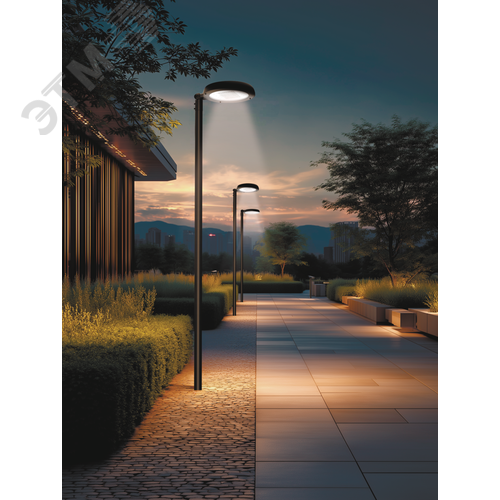 Светильник светодиодный IONIK Console парк 30 Вт Plaza 4000К IP66 RAL7045 серый DALI - фото 2