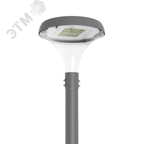 Светильник светодиодный IONIK Crystal парк 40 Вт Urban 2700К IP66 RAL7045 серый DALI - фото 1