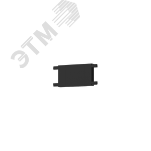 Коннектор прямой горизонтальный для накладного и встраиваемого монтажа для магнитной системы Galakti 46x26x6 мм черный - фото 1