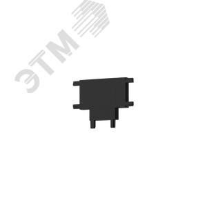 Коннектор Т-образный горизонтальный для накладного и встраиваемого монтажа для магнитной системы Galakti 46x36x6 мм черный - фото 1