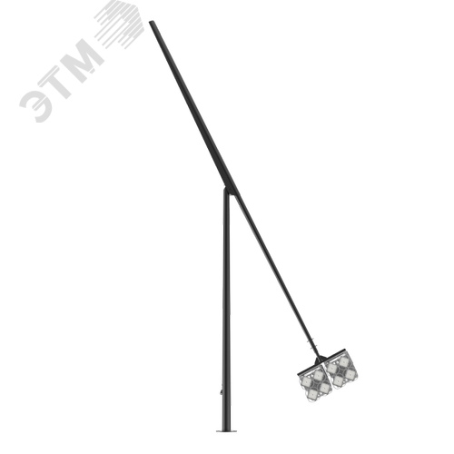 Опора стальная наружного освещения Konos Fold 10м горячее цинкование черный RAL9005 декоративный шов - фото 1