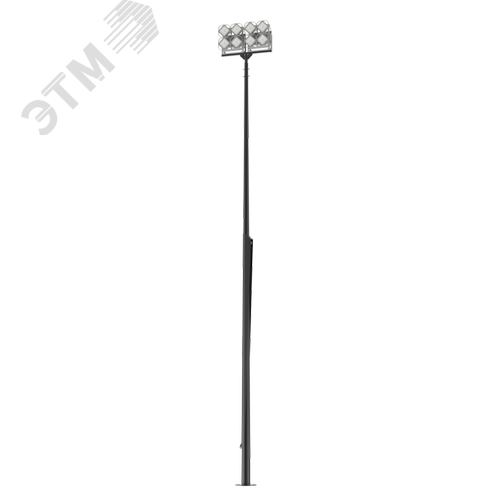 Опора стальная наружного освещения Konos Fold 10м горячее цинкование черный RAL9005 декоративный шов - фото 2