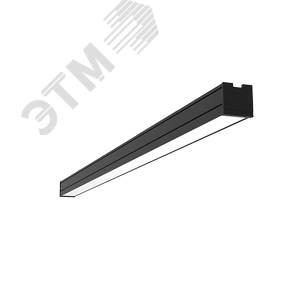 Светильник светодиодный Mercury Pro подвесной 21 Вт 3000 К 1507х65х65 мм IP54 RAL9005 черный муар с рассеивателем опал подвес 2м БАП - фото 1