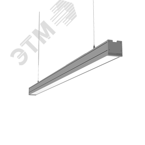 Светильник светодиодный Mercury Pro подвесной 73 Вт 4000 К 1507х65х65 мм IP54 серый муар с рассеивателем опал подвес 2м - фото 1