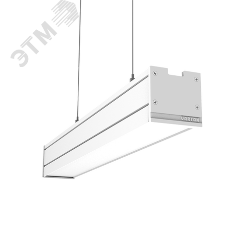 Светильник светодиодный Mercury Pro подвесной 8 Вт 4000 К IP54 RAL9003 белый муар с рассеивателем микропризма с декоративным проводом 2 м и комплектом подвесов 2 м аварийный автономный постоянного действия - фото 1