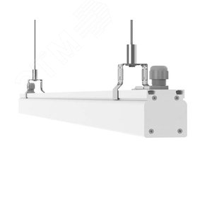 Светильник светодиодный Mercury Mall IP54 2160x54x58мм линза 89 градx115 63W 4000К белый RAL9003 - фото 2