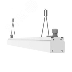 Светильник светодиодный Mercury Mall IP54 2160x54x58мм линза 89 градx115 63W 4000К белый RAL9003 - фото 3