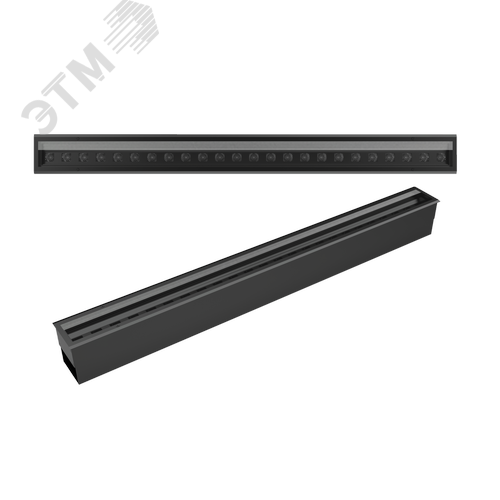 Светильник архитектурный Plint Line M 1010х90мм 48 Вт DMX RGBW RAL9005 черный 15град - фото 1