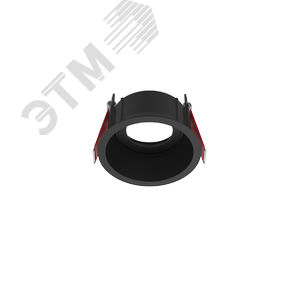 Рамка для модульного светильника FLEX 50 03 круглая встраиваемая утопленная 85х65мм RAL9005 черный муар поворотная - фото 1