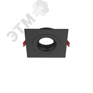 Рамка для модульного светильника  FLEX 50 09 квадратная встраиваемая 110х110х45мм RAL9005 черный муар поворотная