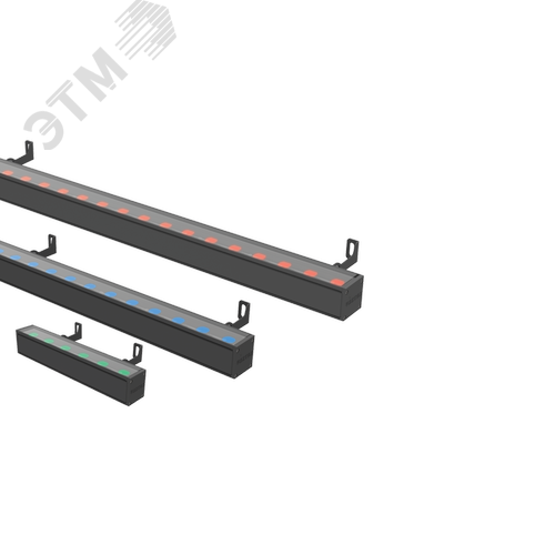 Светильник светодиодный архитектурный Regula 2.0 FullColor 600 24 Вт DMX RGBW 15град сборка в линию RAL9005 черный - фото 4