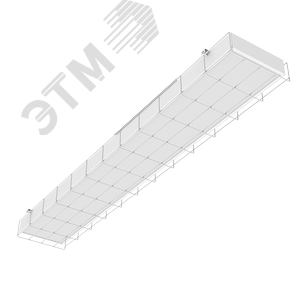 Светильник светодиодный VARTON S270 2.0 спортивный для образовательных учреждений 70 ВТ CRI90 4000 K накладной 1200х212х70 мм IP40 с призматическим рассеивателем с защитной решеткой аварийный автономный постоянного действия - фото 1