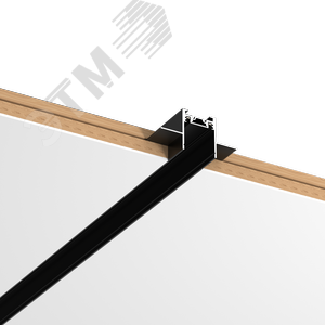 Шинопровод магнитный встраиваемый в гипсокартон 2 м для магнитной системы Galakti черный - фото 1