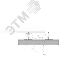 Светильник светодиодный Mercury Pro подвесной 21 Вт 3000 К 1507х65х65 мм IP54 RAL9005 черный муар с рассеивателем опал подвес 2м БАП - фото 3
