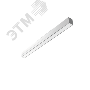 Светодиодный светильник Т-Лайн 1170х70х90 мм 36 Вт 6500 K одиночный металлик с опаловым рассеивателем и торцевыми крышками (2 шт.) в комплекте БАП