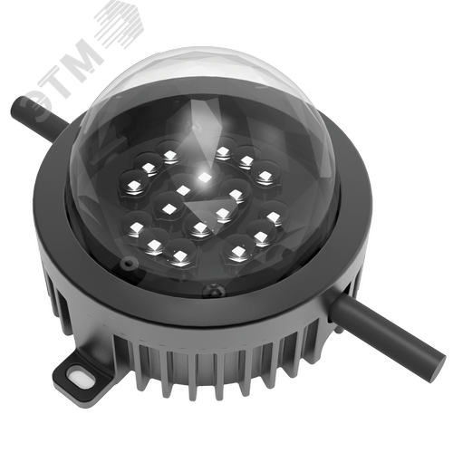 Светильник светодиодный архитектурный Tochka 5 Вт 24 В RGB DMX рассеиватель прозрачный RAL9005 черный - фото 1