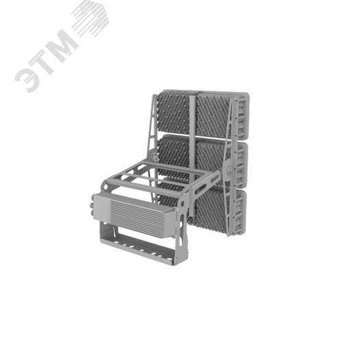 Прожектор светодиодный Ultrix 1500 Вт 60град 5000 К RAL7045 серый муар DALI - фото 4