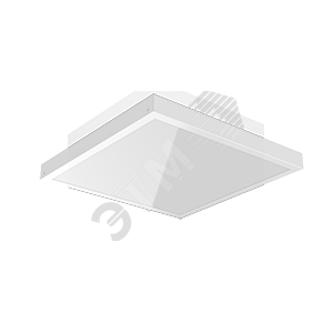 Светодиодный светильник VARTON A070/N офисный накладной 610х610х56 мм 35 ВТ 3000 K с равномерной засветкой рассеиватель опал IP40